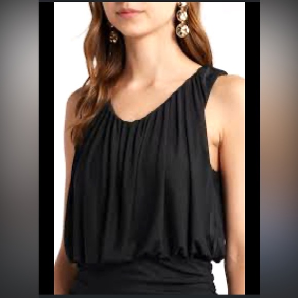 New Nordstrom Open Edit Black Mini Dress LBD - Picture 7 of 8